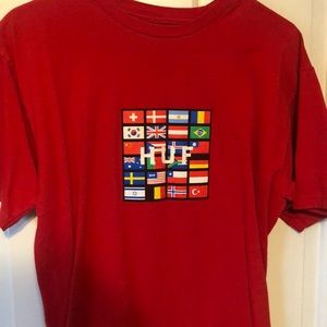Huf Men’s flag of the world logo t-shirt